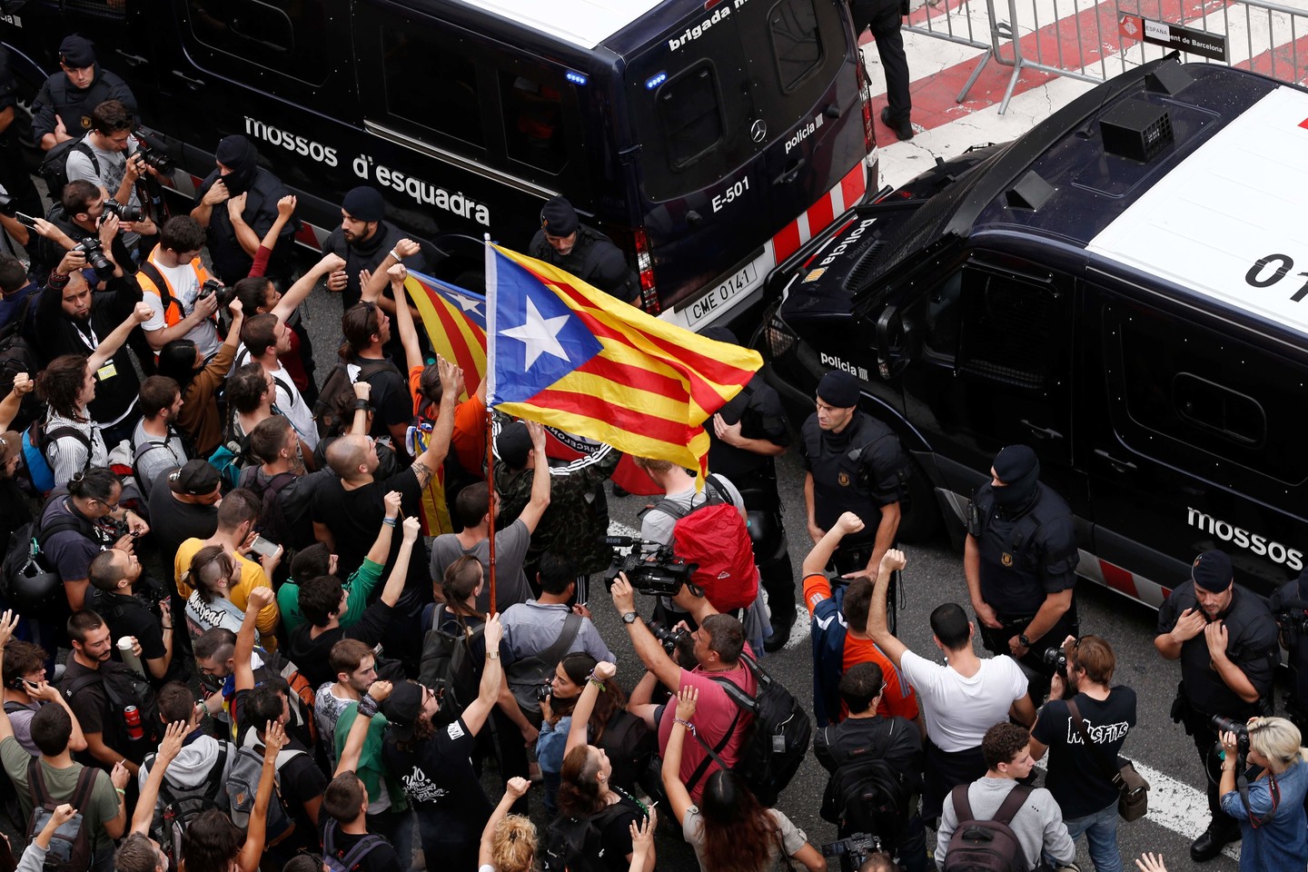 Katalonija referendumu nusprendė atsiskirti nuo Ispanijos.<br>AFP/Scanpix nuotr.