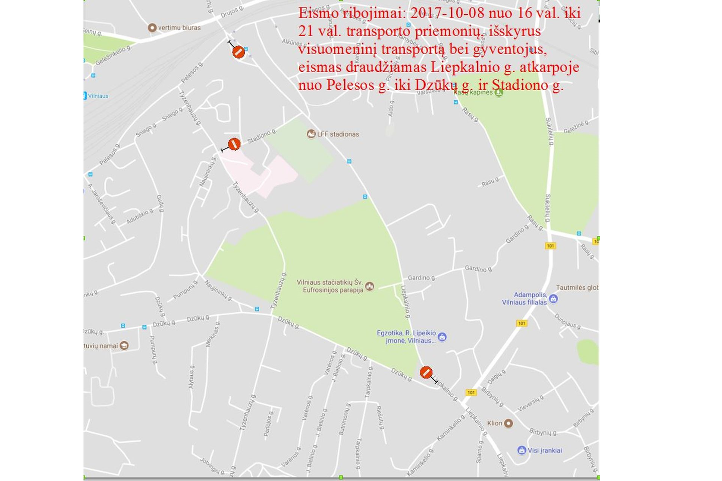 Policijos pareigūnai sieks užtikrinti eismo saugumą ir viešąją tvarką.