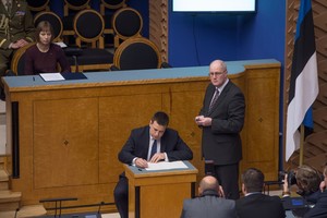 Estijos parlamentas nepritarė siūlymui nutraukti sienos su Rusija sutarties ratifikavimą