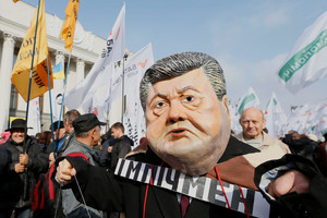 M. Saakašvilis užsipuolė Ukrainos prezidentą Kijeve vykusiame mitinge
