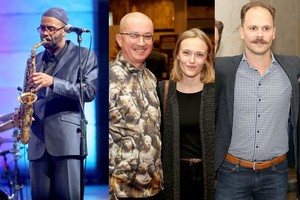 Džiazo didmeistrio Kenny Garretto koncertas sudomino ir Aleksandrą Pogrebnojų su drauge Edita