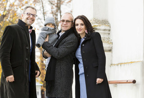 Aras Vėberis su sužadėtine Martyna Kerbedyte pakrikštijo sūnų