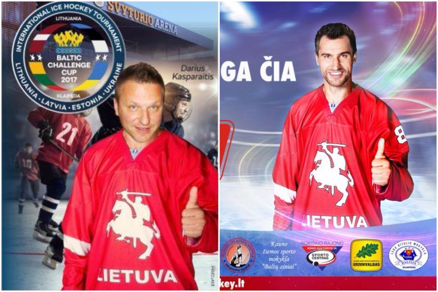  Darius Kasparaitis ir Dainius Zubrus. Ar nėra foto montažo žymių?<br> hockey.lt