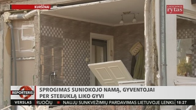 Sprogimas suniokojo namą, gyventojai per stebuklą liko gyvi