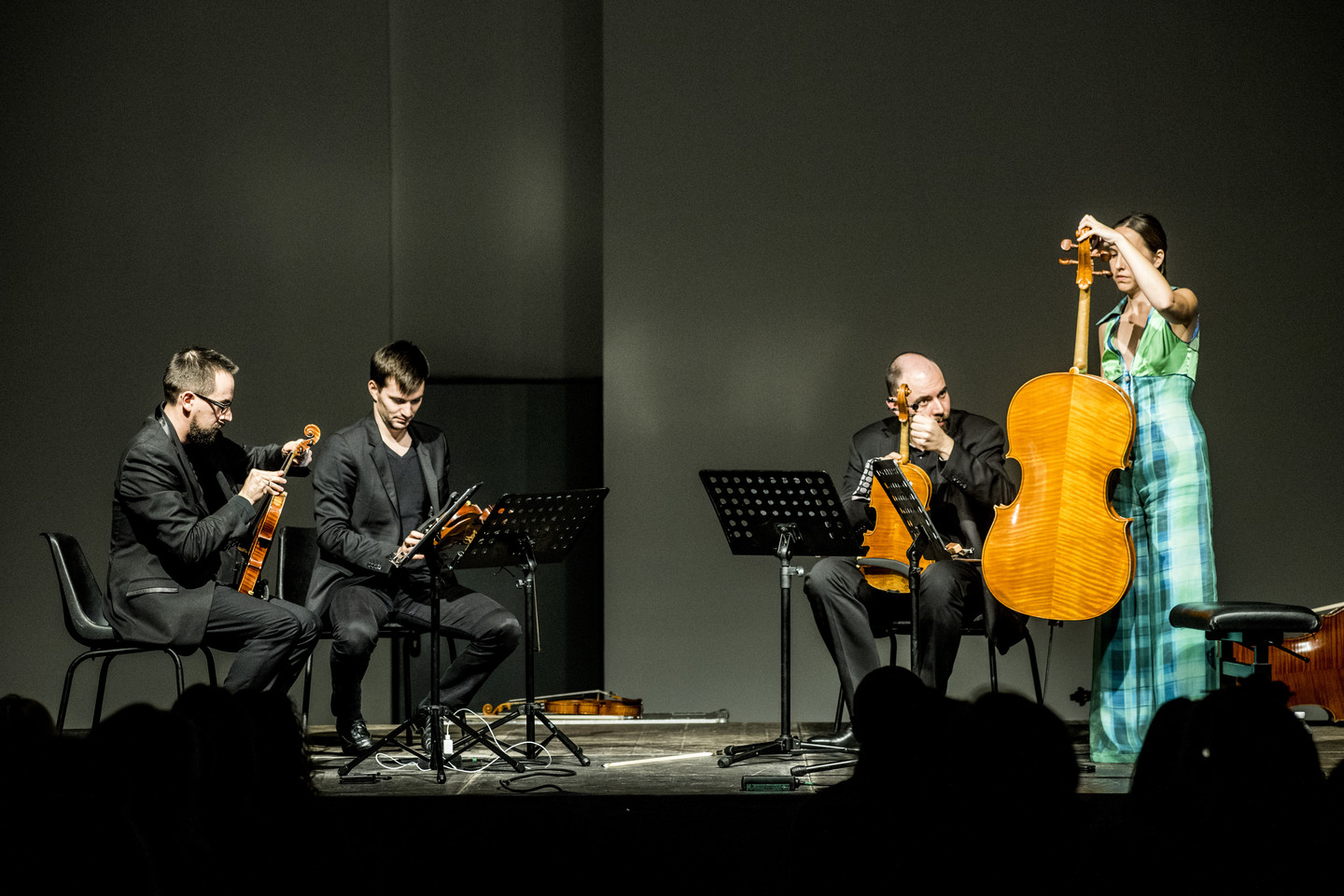  "Gaidos" festivalyje spalio 24 d. koncertavo styginių kvartetas „Tana“ iš Prancūzijos. <br> D.Matvejevo nuotr.