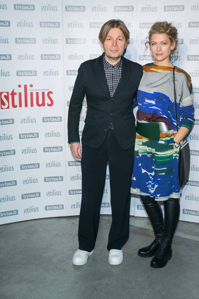 Verslininkas Kęstutis Verslovas su žmona dizainere Ramune Piekautaite.<br>T.Bauro nuotr.