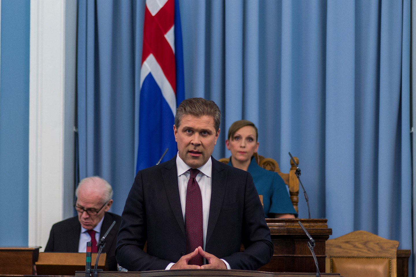 Islandijos premjeras B.Benediktssonas pakliuvo į bėdą dėl savo tėvo lai<br>Reuters/Scanpix nuotr.