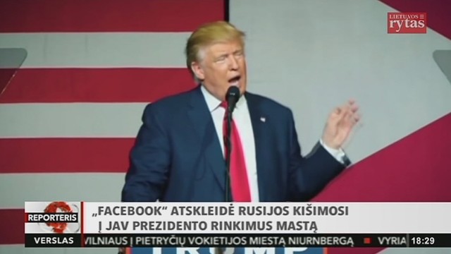 „Facebook“ atskleidė Rusijos kišimosi į JAV prezidento rinkimus mastą