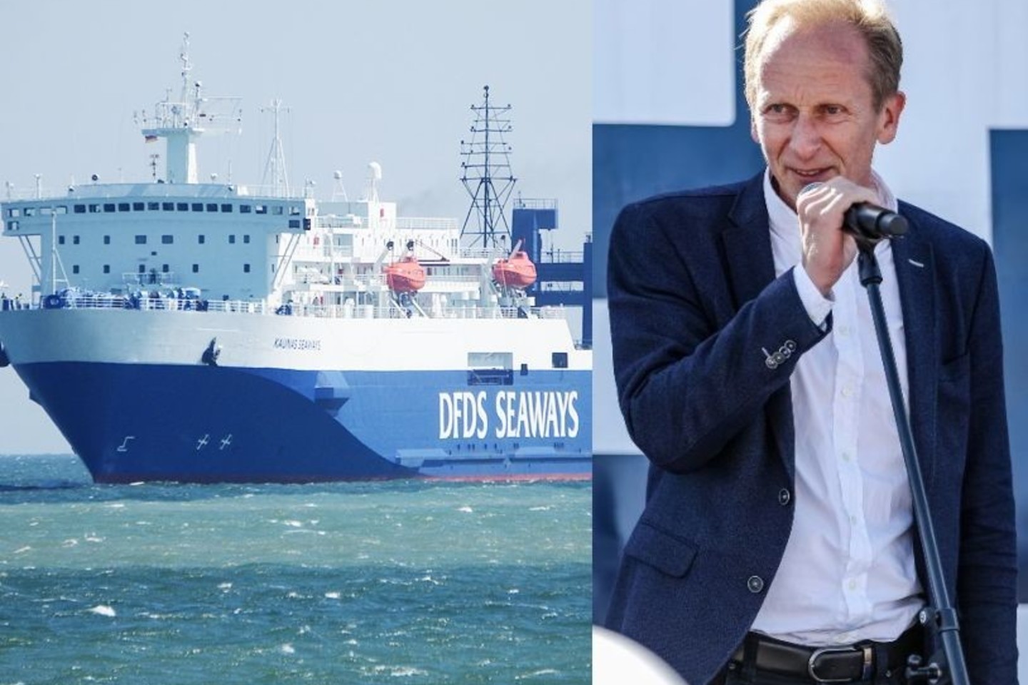 "DFDS Seaways" vadovas Jonas Nazarovas nemano, jog krovinius ir keleivius gabenantys keltai - tinkamiausia vieta migrantams, kurių laisvė apribota.<br> Lrytas.lt nuotr.