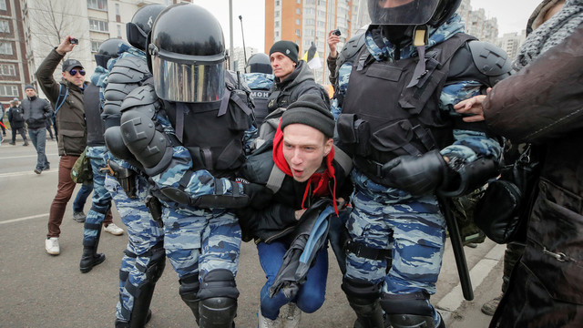 Maskvoje aidėjo protestas, suimtos dešimtys žmonių