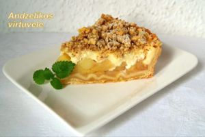 Obuolių pyragas su pudingu: nesigailėsite išbandę šį receptą