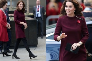 Catherine Middleton nėščiosios pilvuką jau slepia pasipuošusi laisva suknele