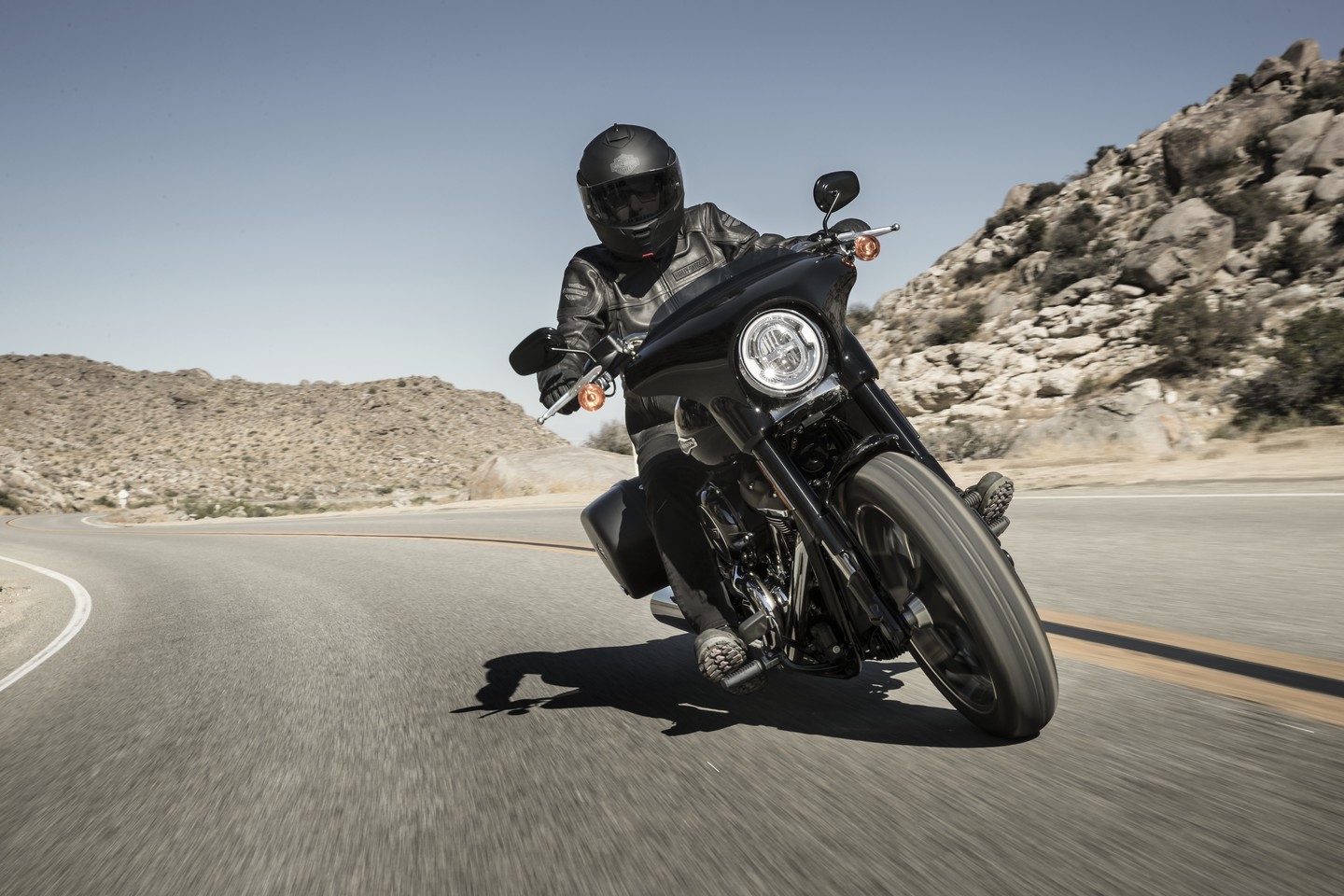 „Harley-Davidson Sport Glide“ turi lengvai nuimamas daiktadėžes, kurios talpina 25,5 litro bagažo.<br>Gamintojo nuotr.