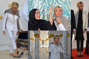 Brigitte Macron Saudo Arabijoje žavėjo stiliumi ir stebino odos spalva