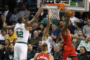 Jonas Valančiūnas su „Raptors“ vos nenutraukė „Celtics“ komandos pergalių serijos