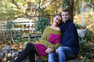 Karolis Murauskas ir Gintė Ramutytė tapo mezginių modeliais