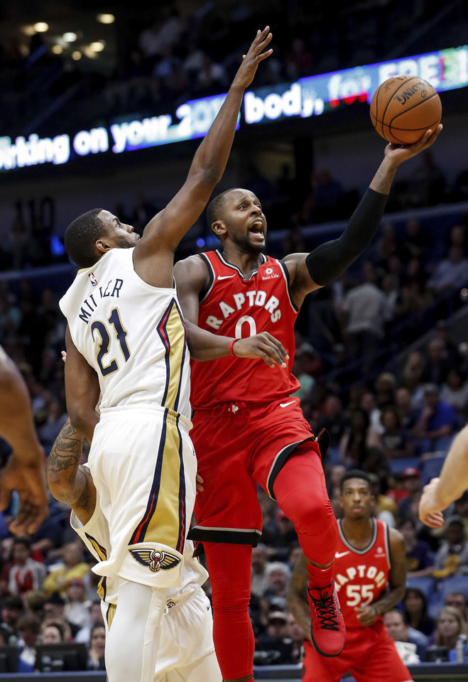 „Raptors“ su Jonu Valančiūnu dar kartą įveikė „Pelicans“<br> AP nuotr.