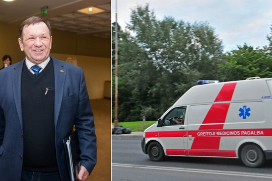 Kęstutis Pūkas iš gydytojų komisijos išvežtas greitosios automobiliu