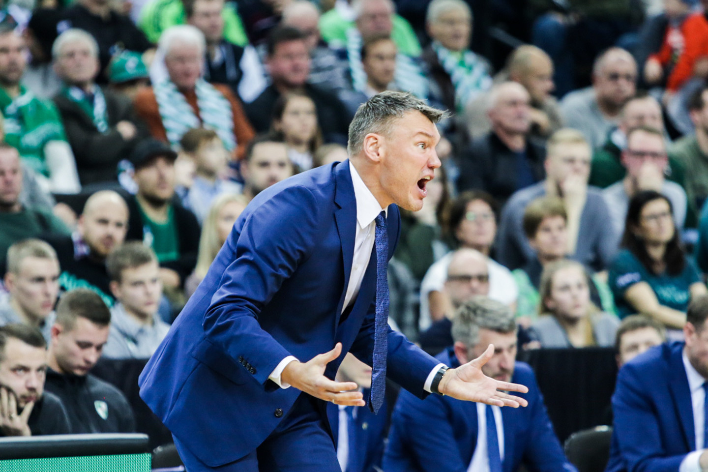 Š.Jasikevičiaus emocijos.<br> G.Šiupario nuotr.