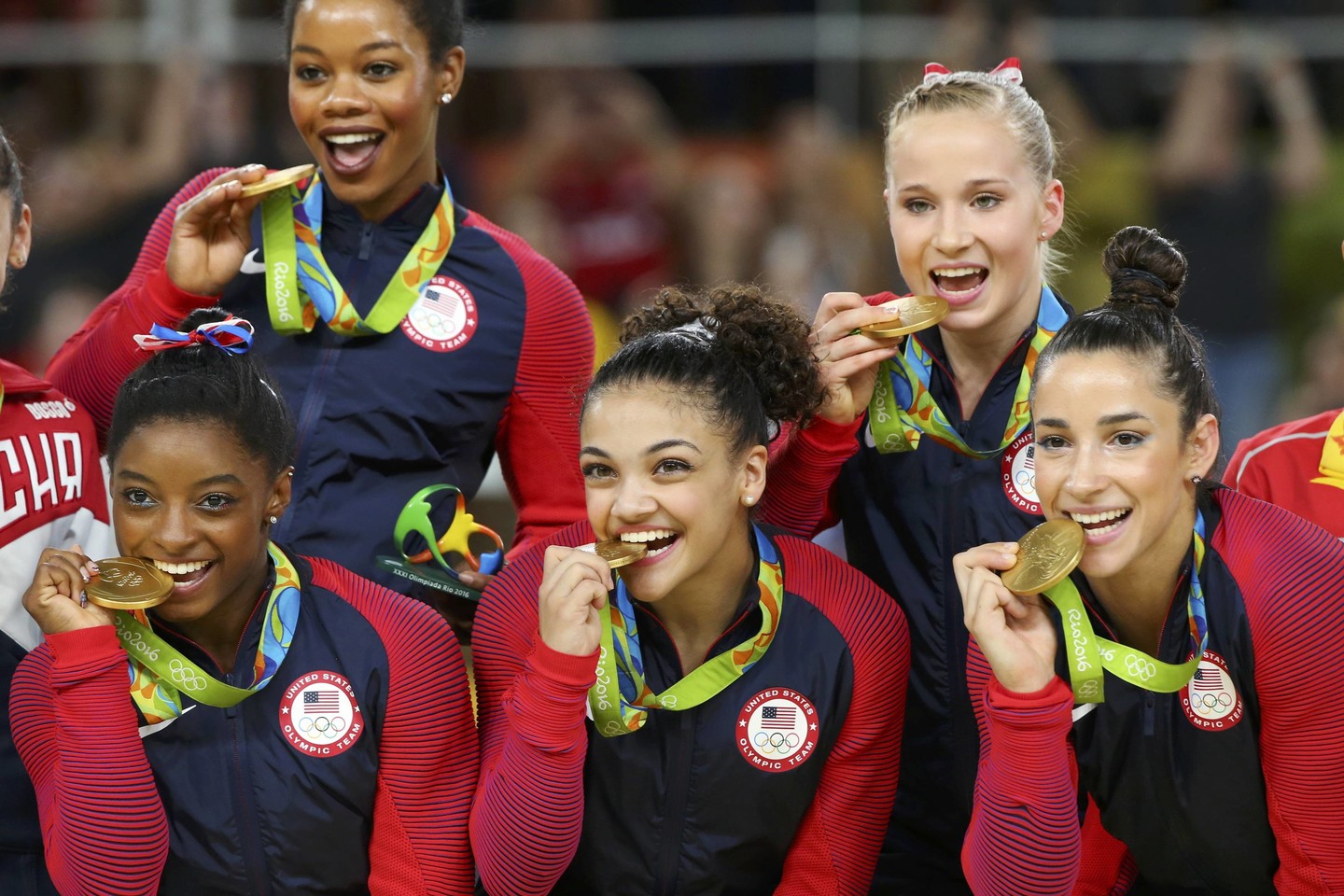 JAV gimnastikos rinktinė.<br> Reuters/Scanpix nuotr.