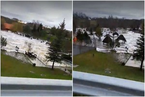 Tragiškas vaizdas Kretingoje: patvinusios upės srovės nebeatlaiko tvenkinys