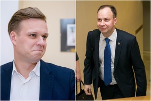 Aurelijus Veryga atnešė Gabrieliui Landsbergiui dovanų, šis – jų neėmė