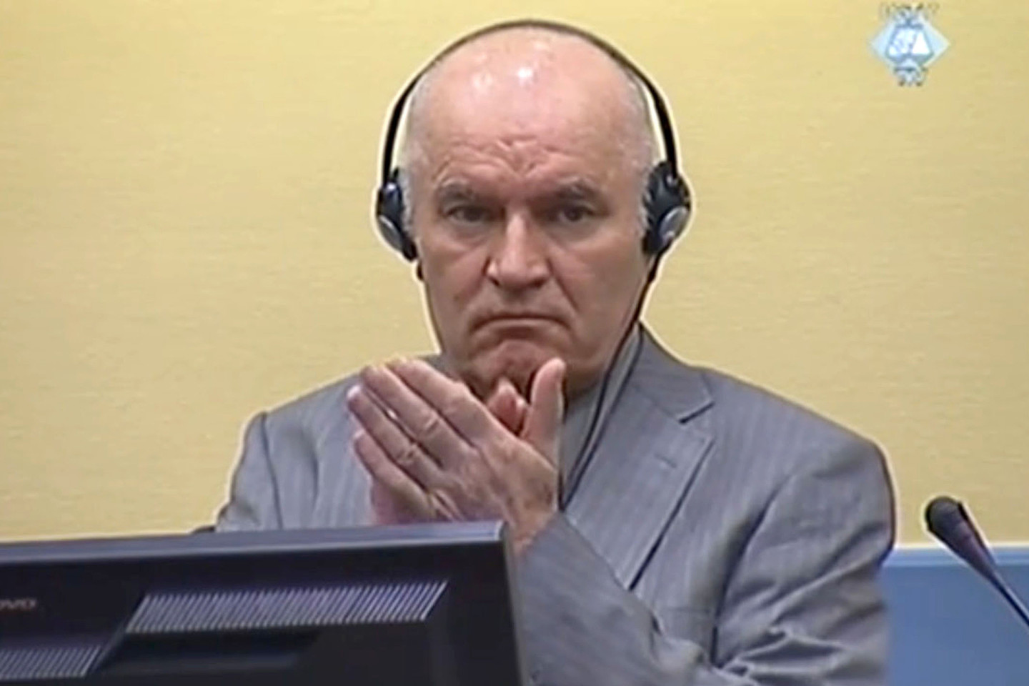  R.Mladičius nuteistas kalėti iki gyvos galvos. <br> AFP/Scanpix nuotr. 