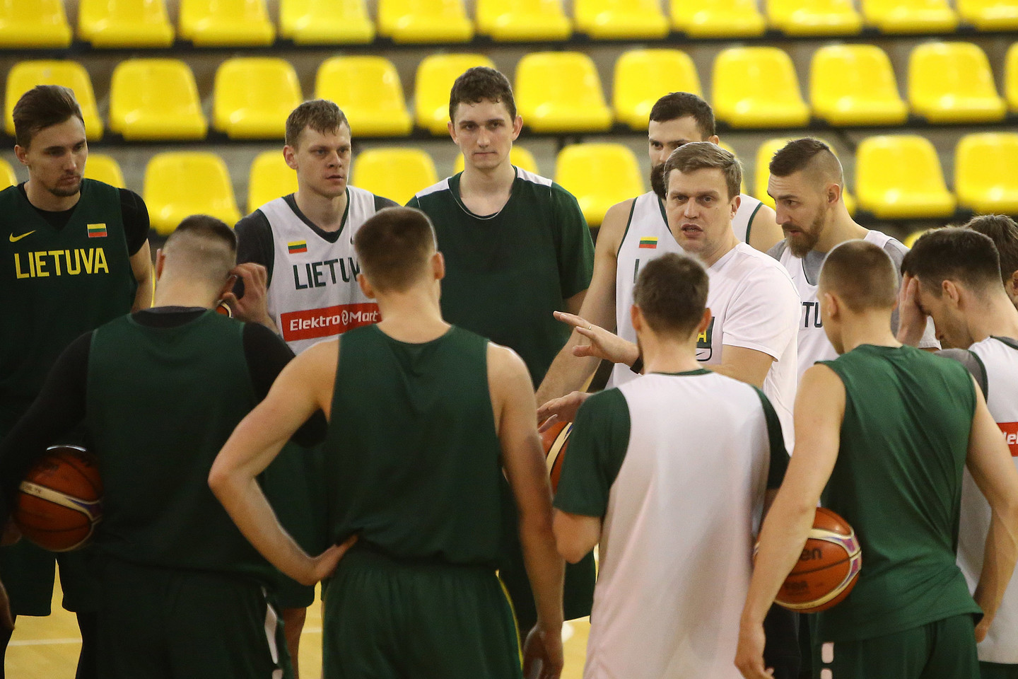 Lietuvos rintinė penktadienį susitiks su Kosovo krepšininkais.<br>G.Šiupario nuotr.