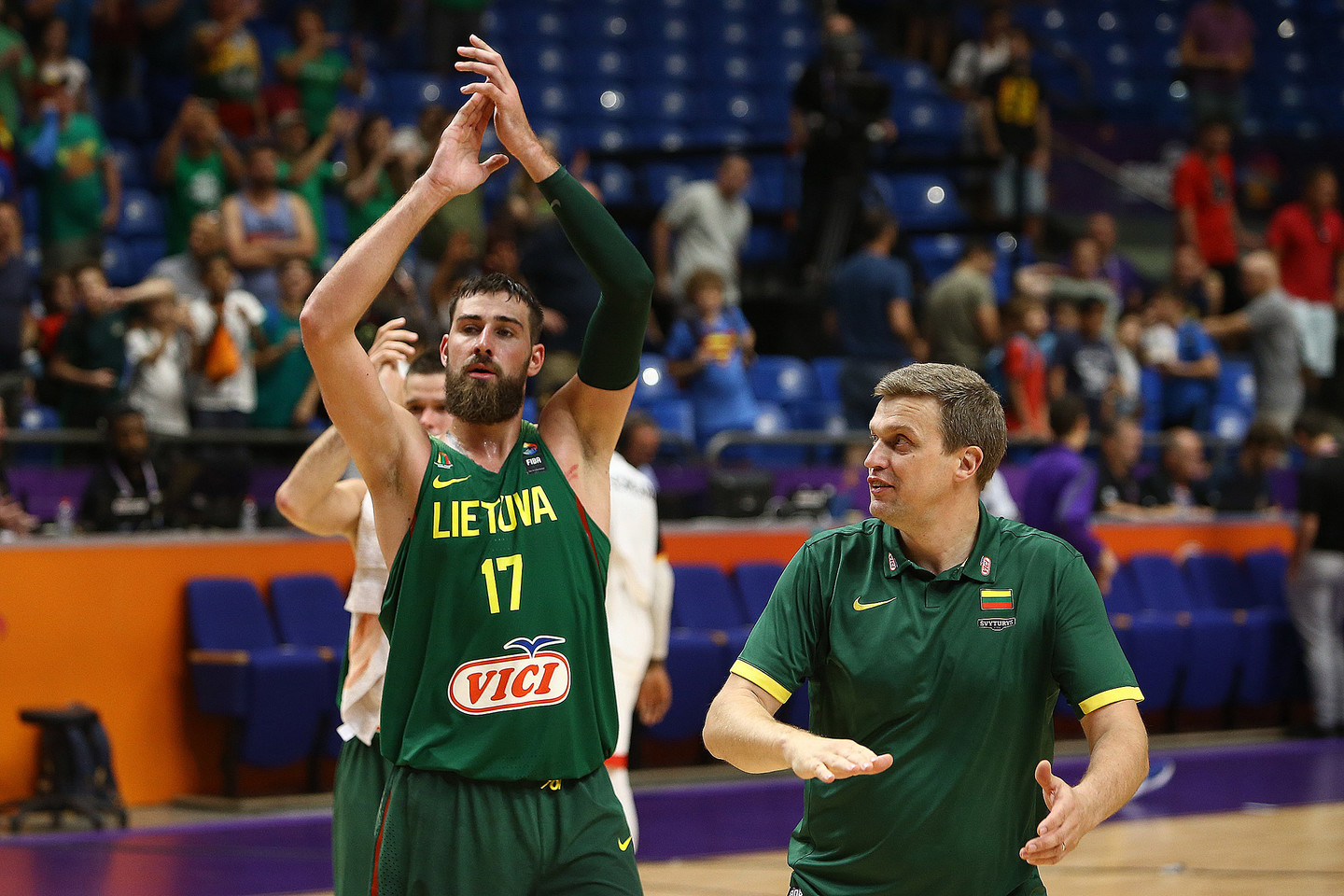 2017 m. Europos vyrų krepšinio čempionatas. Tel Avivas. Lietuva - Vokietija 89:72. Jonas Valančiūnas<br>G.Šiupario nuotr.