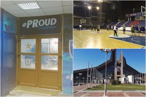 Pritrenkianti rinktinės treniruotė Kosove: prašė išplauti salę, atėjo pašaliniai