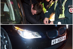 Gaudynės Vilniuje: įtariama vogtu BMW spruko neblaivus ir beteisis vairuotojas