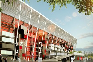 Pasaulio futbolo fiestai stato stadioną iš konteinerių