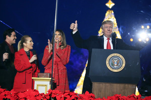 Donaldas Trumpas pirmą kartą įžiebė pagrindinę Amerikos Kalėdų eglę