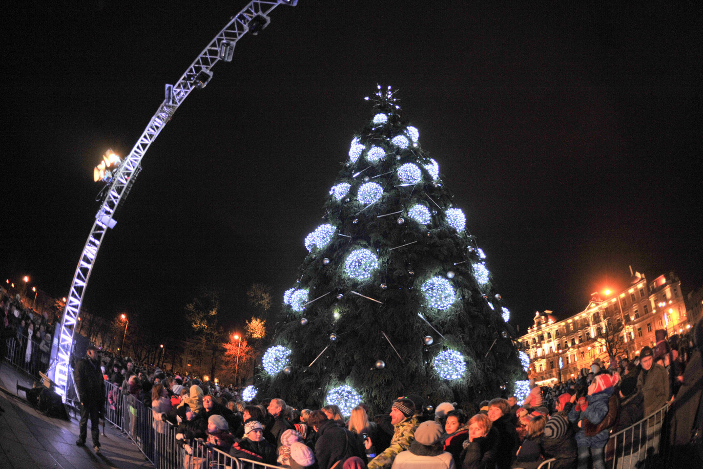 Kalėdų eglė 2012 metais.<br> V.Balkūno nuotr.
