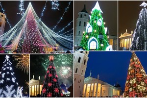 Vilniaus Kalėdų eglutės per 10 metų: viena už kitą gražesnės