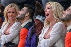 Su gerokai jaunesniu mylimuoju varžybas stebėjusi Britney Spears nesuvaldė iškirptės