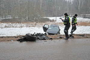 Avarijoje Panevėžio r. susižalojo per krušą nesaugiu greičiu važiavęs jaunuolis
