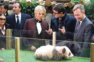 Pirmoji Prancūzijos ponia pakrikštijo pandą