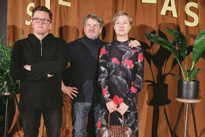 Aktorius Andrius Bialobžeskis į svarbią premjerą atvyko su sužadėtine