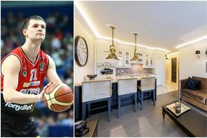 Prabangiame bute Vilniuje tik viena detalė išduoda, kad ten gyvena žymus krepšininkas