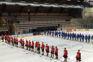 Jaunuosius Lietuvos ledo ritulininkus pamokė ir slovėnai