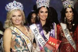 Kšištofo Lavrinovičiaus žmona Tatjana laimėjo „Misis Globe“ grožio konkursą