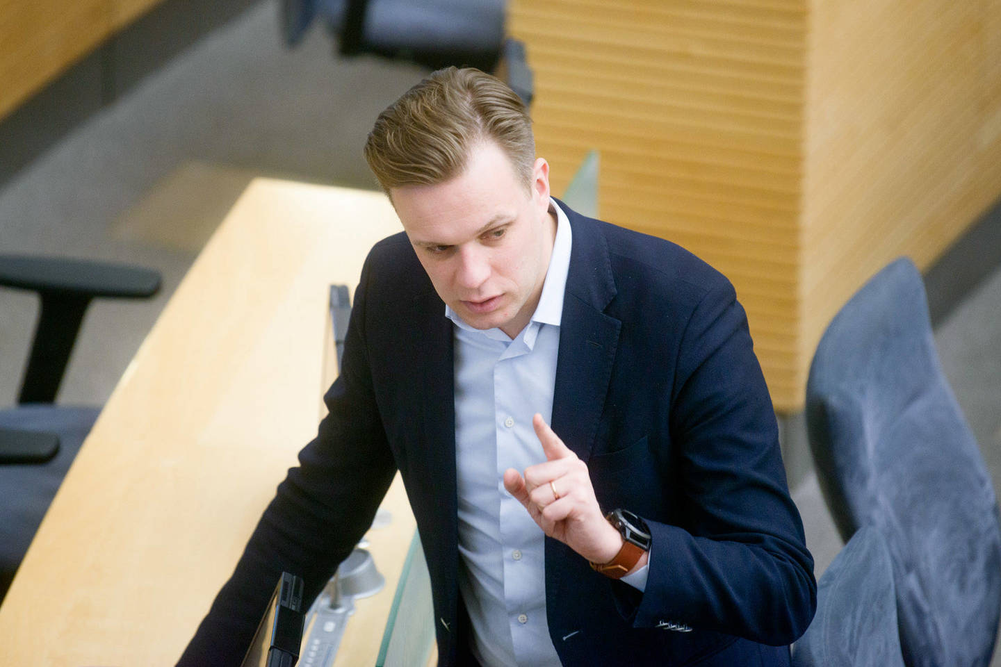 G.Landsbergis negailėjo kritikos R.Karbauskiui.<br> J.Stacevičiaus nuotr.