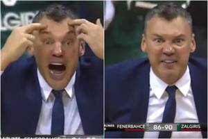 Įspūdinga Šarūno Jasikevičiaus reakcija: įsiuto taip, kad prapliupo keiksmais