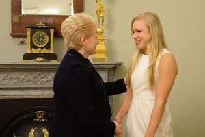 Prezidentė: „R. Meilutytė yra geriausias pavyzdys, kaip siekti tikslo“