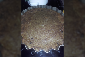 Burnoje tirpstantis tarkuotų bulvių kugelis 