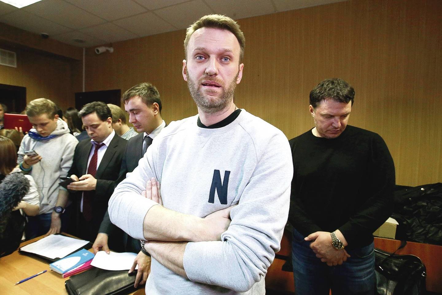 Kremliui pavaldūs asmenys ir pats šalies vadovas viešumoje stengiasi net neminėti A.Navalno pavardės.<br>„Reuters“/„Scanpix“ nuotr.