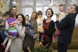 I. Stasiulytė, K. Savickytė ir R. Jasiulionis gerumu dalinosi su vargstančiais vaikais