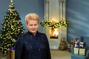 Dalios Grybauskaitės sveikinimas šalies žmonėms Šv. Kalėdų proga
