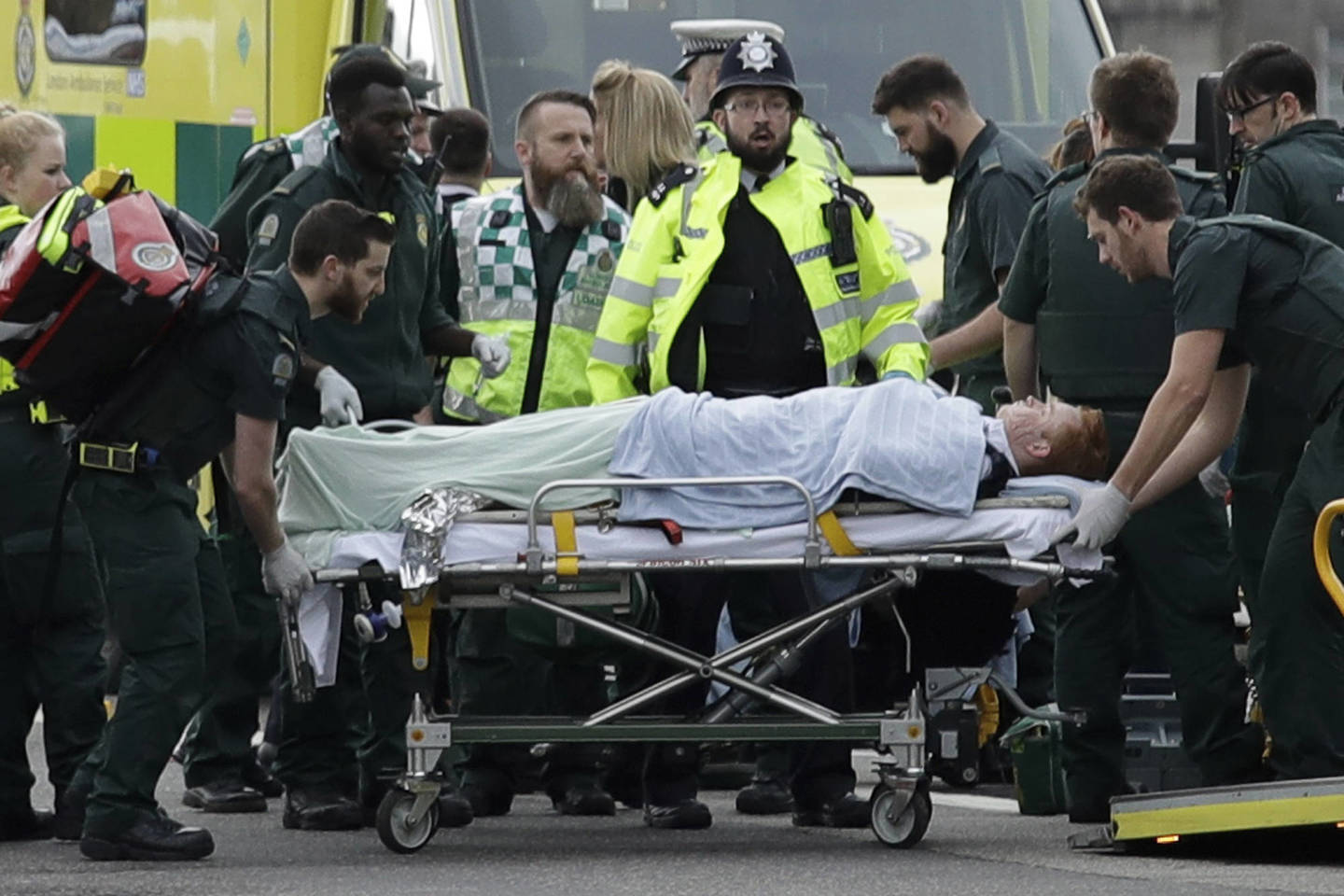  Teroro išpuolio auka. Kovo 22 d., Londonas (Didžioji Britanija).<br> AP nuotr.